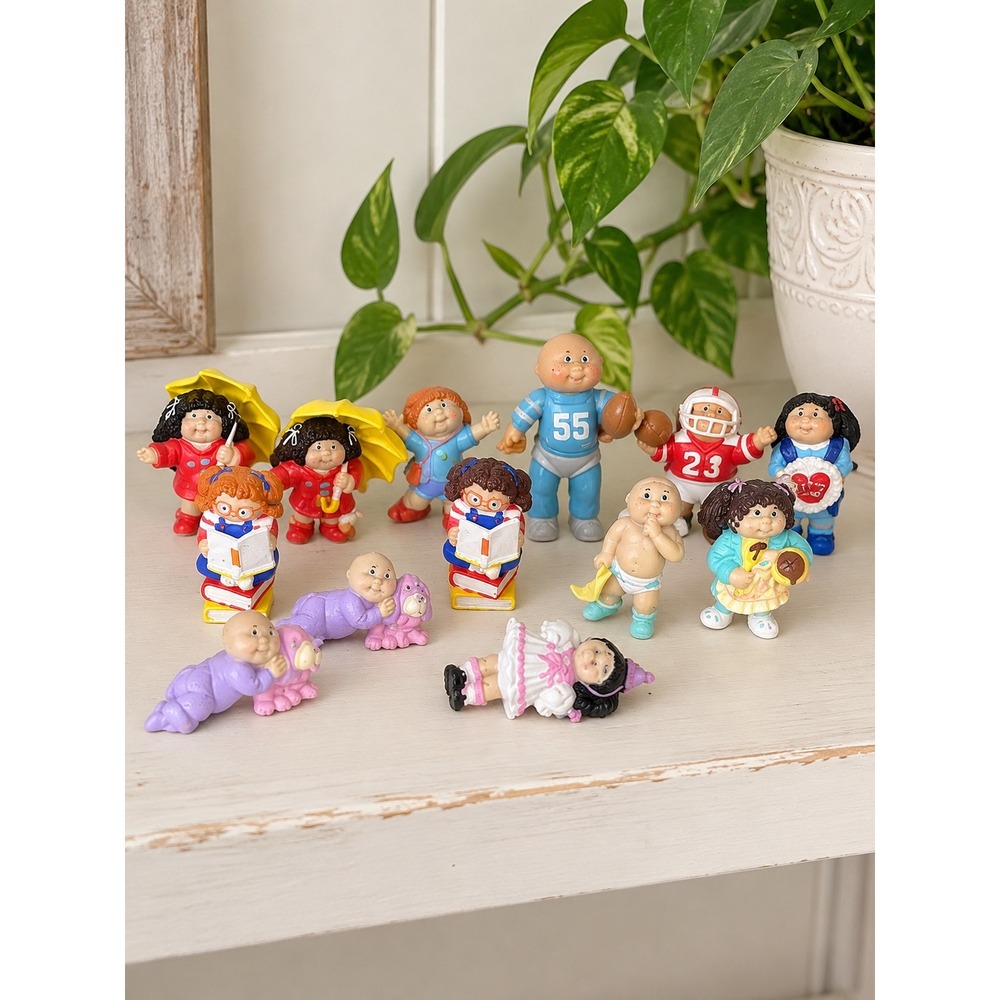 Vintage Cabbage Patch Kids PVC Mini Figures Lot 13 80s Toy Figurines Retro Dolls